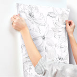 Wallpaper Floral Dreams Wallpaper // Grey