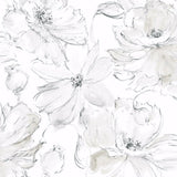 Wallpaper Floral Dreams Wallpaper // Grey