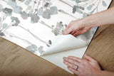 Wallpaper Flourish Peel & Stick Wallpaper // Sheer Blue & Grey