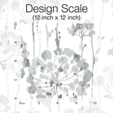 Wallpaper Flourish Peel & Stick Wallpaper // Sheer Blue & Grey