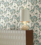 Wallpaper Flourish Peel & Stick Wallpaper // Turquoise
