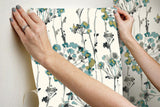 Wallpaper Flourish Peel & Stick Wallpaper // Turquoise