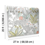 Wallpaper Flowering Desert Peel & Stick Wallpaper // Grey