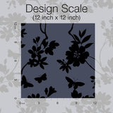 Wallpaper Flutter Vine Wallpaper // Blue & Black