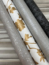 Wallpaper Flutter Vine Wallpaper // White & Gold