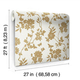 Wallpaper Flutter Vine Wallpaper // White & Gold
