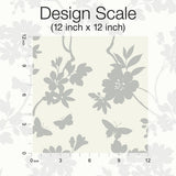 Wallpaper Flutter Vine Wallpaper // White & Silver