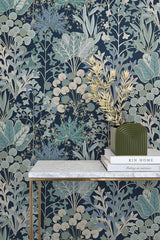 Wallpaper Forest Floor Wallpaper // Navy