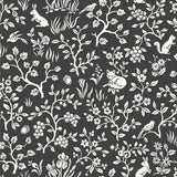 Wallpaper Fox & Fare Wallpaper // Black