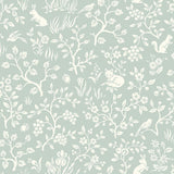 Wallpaper Fox & Hare Wallpaper // Green