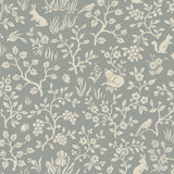 Wallpaper Fox & Hare Wallpaper // Grey