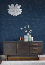 Wallpaper Fractured Prism Peel & Stick Wallpaper // Blue & White