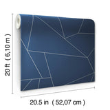 Wallpaper Fractured Prism Peel & Stick Wallpaper // Blue & White