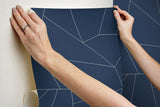 Wallpaper Fractured Prism Peel & Stick Wallpaper // Blue & White