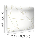 Wallpaper Fractured Prism Peel & Stick Wallpaper // Gold