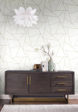Wallpaper Fractured Prism Peel & Stick Wallpaper // Gold Metallic