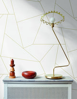 Wallpaper Fractured Prism Peel & Stick Wallpaper // Gold Metallic
