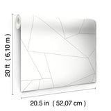 Wallpaper Fractured Prism Peel & Stick Wallpaper // Grey
