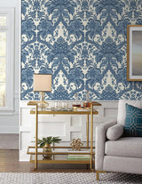 Wallpaper French Artichoke Dam Wallpaper // Blue