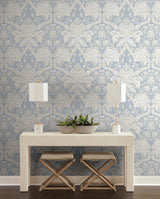 Wallpaper French Artichoke Dam Wallpaper // Blue