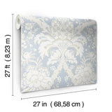 Wallpaper French Artichoke Dam Wallpaper // Blue