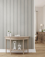 Wallpaper French Linen Stripe Peel & Stick Wallpaper // Grey