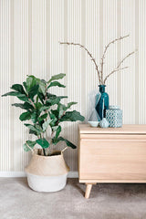Wallpaper French Linen Stripe Wallpaper // Soft Linen