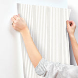 Wallpaper French Linen Stripe Wallpaper // Soft Linen