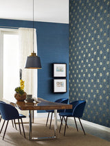 Wallpaper French Marigold Wallpaper // Blue & Gold