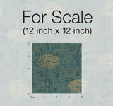 Wallpaper French Marigold Wallpaper // Teal & Gold