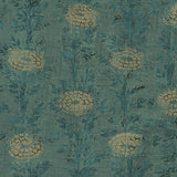 Wallpaper French Marigold Wallpaper // Teal & Gold