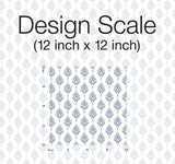 Wallpaper French Scallop Wallpaper // Blue