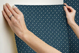 Wallpaper Fretwork Wallpaper // Blue