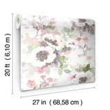 Wallpaper Garden Anemone Peel & Stick Wallpaper // Coral & Mint