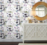 Wallpaper Garden Anemone Peel & Stick Wallpaper // Lilac & Green