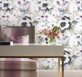 Wallpaper Garden Anemone Peel & Stick Wallpaper // Lilac & Green