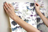 Wallpaper Garden Anemone Peel & Stick Wallpaper // Lilac & Green