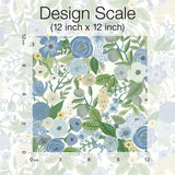 Wallpaper Garden Party Peel & Stick Wallpaper // Blue & Green Multi