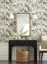 Wallpaper Garden Party Peel & Stick Wallpaper // Off White & Brown