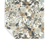 Wallpaper Garden Party Peel & Stick Wallpaper // Off White & Brown