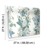 Wallpaper Garden Party Trellis Wallpaper // White & Blue