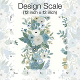 Wallpaper Garden Party Trellis Wallpaper // White & Blue