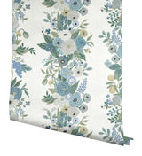Wallpaper Garden Party Trellis Wallpaper // White & Blue