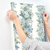 Wallpaper Garden Party Trellis Wallpaper // White & Blue