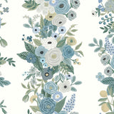 Wallpaper Garden Party Trellis Wallpaper // White & Blue