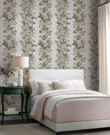 Wallpaper Garden Party Trellis Wallpaper // White & Brown