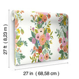 Wallpaper Garden Party Trellis Wallpaper // White & Dark Pink