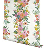Wallpaper Garden Party Trellis Wallpaper // White & Dark Pink