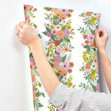 Wallpaper Garden Party Trellis Wallpaper // White & Dark Pink