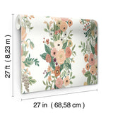 Wallpaper Garden Party Trellis Wallpaper // White & Light Pink